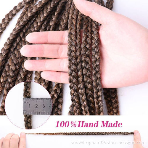 Julianna Wholesale Knotless Box Braid Crochet Hair 14" 18" 22" Ombre Synthetic Braiding Hair Extensions For Women Crochet Braids